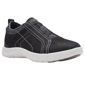 Cloudsteppers by Clarks Black and Gray Slip-On Sneakers
